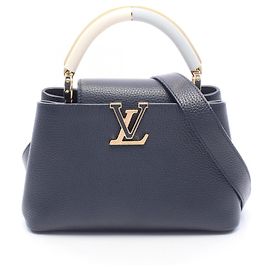 Sac à main 2-Way Louis Vuitton Capucines BB Multicolore Bleu Marine