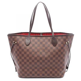 Saco Tote Louis Vuitton Neverfull MM Damier Ebene Marrom