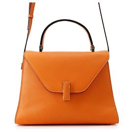 Bolso de mano de piel Iside Medium Valextra Naranja