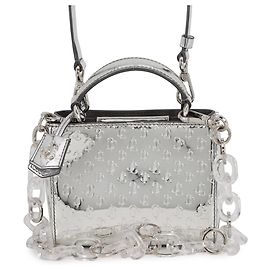 Jimmy Choo Varenne Mini Patent Leather Handbag Silvery