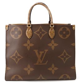 Bolso Tote Louis Vuitton Monogram Reverse Giant OnTheGo GM Roja