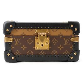 Estojo de Joias Louis Vuitton Monogram Reverse Preto