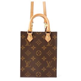 Louis Vuitton Petite Sac Plat Monogram Handtasche Braun