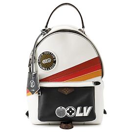 Mochila Palm Springs PM em couro Monogram Louis Vuitton Branco Multicor