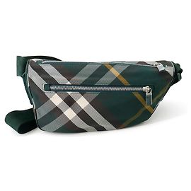 Sac à épaule Burberry en nylon Marron Vert Écru Jaune