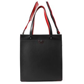 Sac cabas à clous Christian Louboutin Ruistote Noir Rouge
