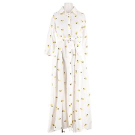 Autre Marque Robe LUISA en lin blanc Blanc