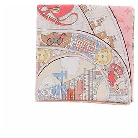 Louis Vuitton Pañuelo de seda rosa 90 cm Rosa