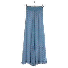 Autre Marque Pantaloni in seta blu POUPETTE ST BARTH Blu
