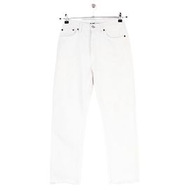 Jeans Re/Done de algodão branco Branco