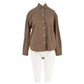 Autre Marque THE FRANKIE SHOP Braune Baumwollbluse Braun