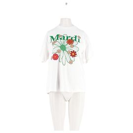 Autre Marque Top recto blanco de algodón MARDI MERCREDI Blanco