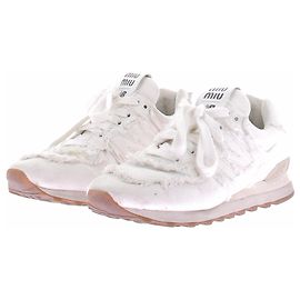 New Balance x Miu Miu Sneaker weiß Leder 38 Weiß