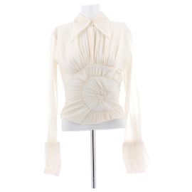 Autre Marque Blusa DATT Bege de Viscose Bege