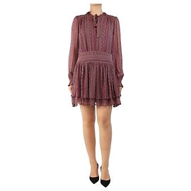 Autre Marque Lila bedrucktes Minikleid - size UK 10 Lila