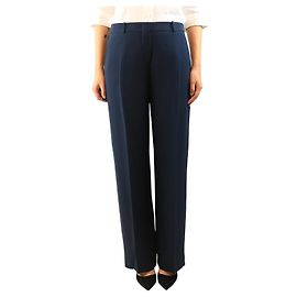Loro Piana Pantalon large bleu marine - size UK 12 Bleu Marine
