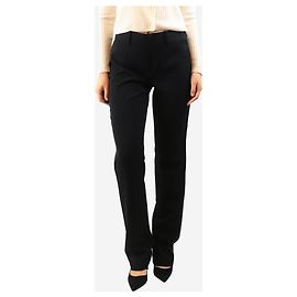 Ralph Lauren Pantaloni con inserti in raso nero - size UK 12 Nero