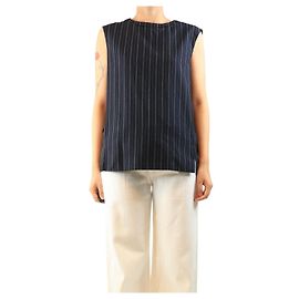 Jil Sander Top a righe senza maniche blu navy - size M Blu navy