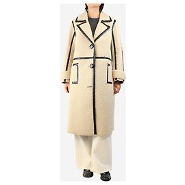 Autre Marque Ticora Shearling-Mantel in Creme - Größe UK 12 Roh