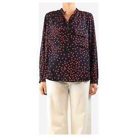 Stella Mc Cartney Blusa a pois blu navy e rossa - size UK 12 Blu navy