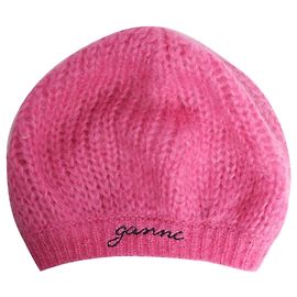 Ganni Pink knit beret Pink