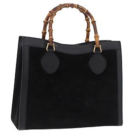 GUCCI Sac à main Bamboo Daim Noir Ton Or 002 1186 0260 Autre