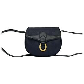 Borsa a tracolla e pochette in pelle Trotter con dettagli logo vintage Christian Dior Blu navy