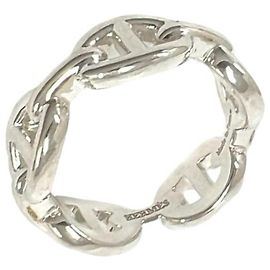 Hermès Hermes Enchainée PM Band Ring Silvery