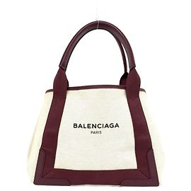 Balenciaga Mini Tote Handbag Red Cream Dark red