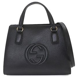 Sac à main Gucci Soho Interlocking G Noir