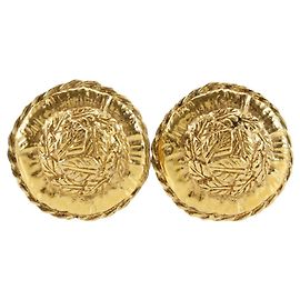 Chanel Vintage vergoldete Clip-Ohrringe Andere
