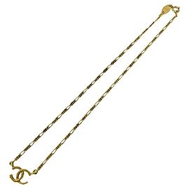 Collier CHANEL Vintage Motif Coco Mark Doré