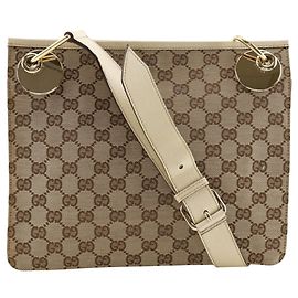 Sac à épaule Gucci GG Canvas Beige Beige
