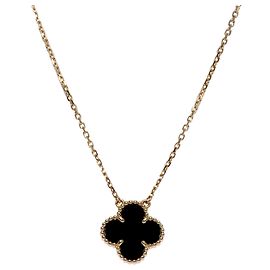Collar para mujer Van Cleef & Arpels 750YG Onyx Vintage Alhambra Otro