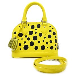 Borsa a mano Louis Vuitton Alma BB Nero Giallo