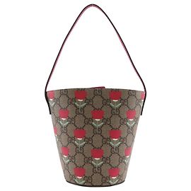 Bolsa Bucket Gucci Marrom Rosa