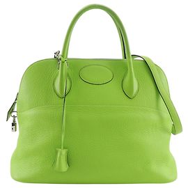 Hermès Bolsa Hermes Bolide 35 Verde Amarelo