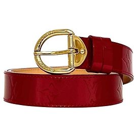 Cinturón Louis Vuitton Monogram Vernis Roja