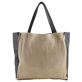 Céline Saco Celine Cabas Kaba Gazette Tote Bag Preto Bege