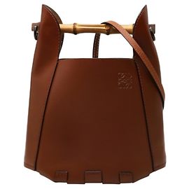 Borsa a secchiello Loewe Anagram Bamboo Marrone