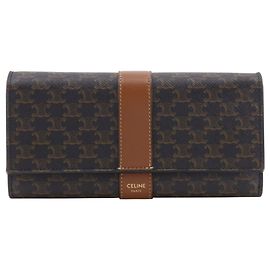 Céline Portefeuille à rabat Large Triomphe Celine Noir