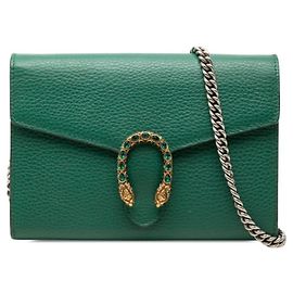 Borsa a tracolla con catena portafoglio Gucci Dionysus Verde