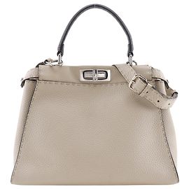 Fendi Peekaboo Selleria Medium Handbag Grey
