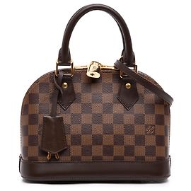 Louis Vuitton Brown Damier Ebene Alma BB Castaño