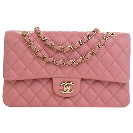 Chanel Pink Medium Classic Lambskin Double Flap Pink
