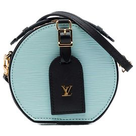 Louis Vuitton Blue Mini Epi Boite Chapeau Blue Light blue