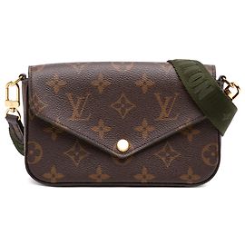 Louis Vuitton Brown Monogram Felicie Strap And Go Marrom