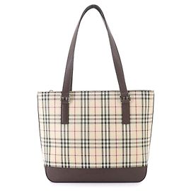 Burberry Nova Check Handtasche Braun Beige