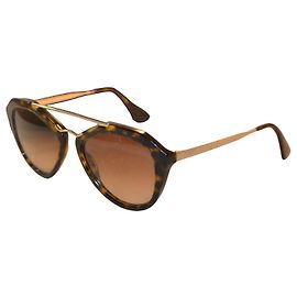 Prada SPR 12Q Tortoiseshell Acetate Sunglasses Brown