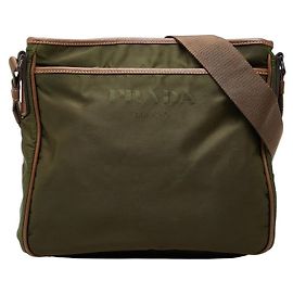 Bolso bandolera Prada Triangle Logo Verde